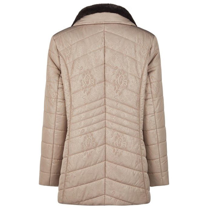 Barbara Lebek winterjas 30710052 Taupe